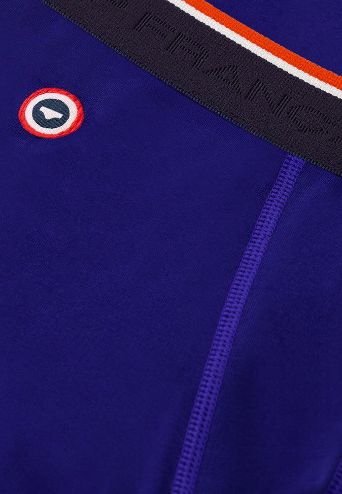 Le Slip Français Boxer Long En Coton Michel Indigo