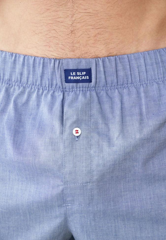 Le Slip Français Caleçon En Coton Jacques Chambray