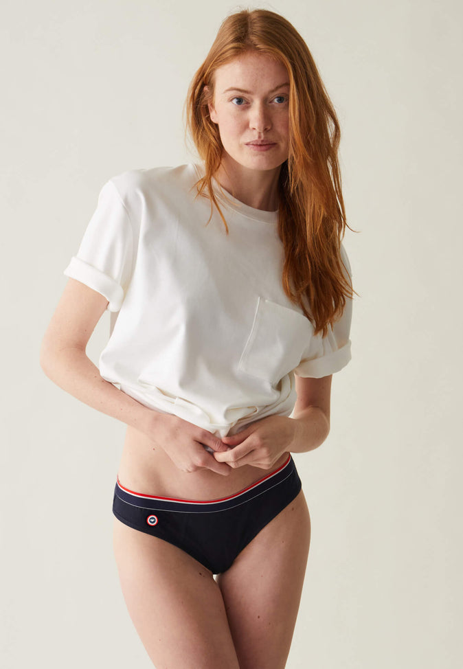 Le Slip Français Culotte En Coton Louison Marine