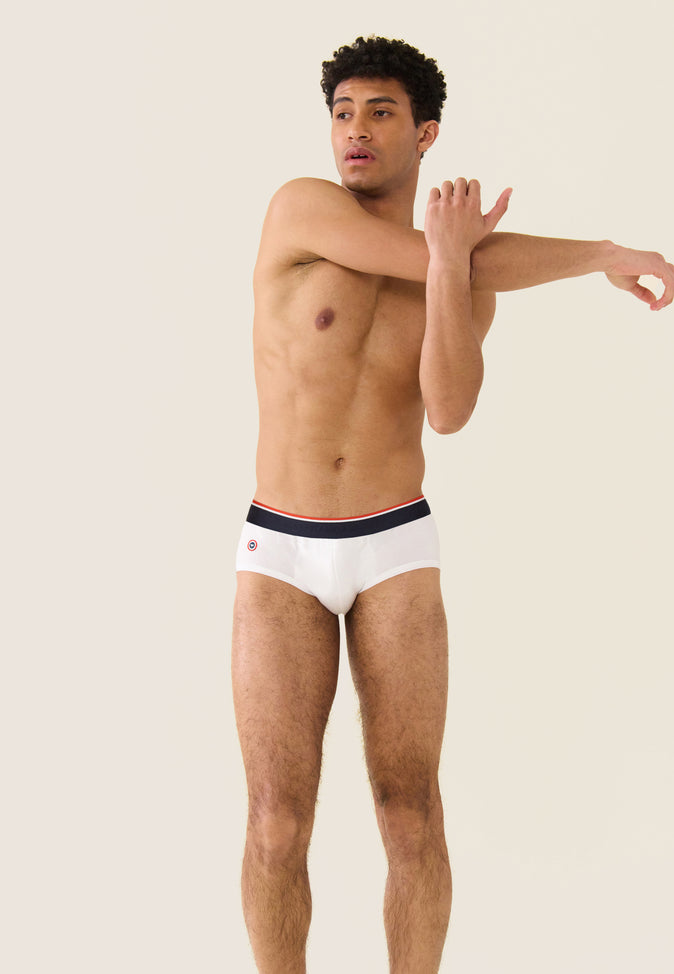 Le Slip Français Slip En Coton Terrible Blanc