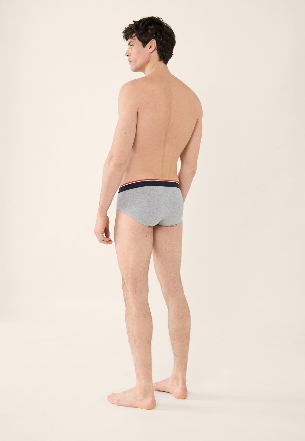 Le Slip Français Slip En Coton Terrible Gris Chiné