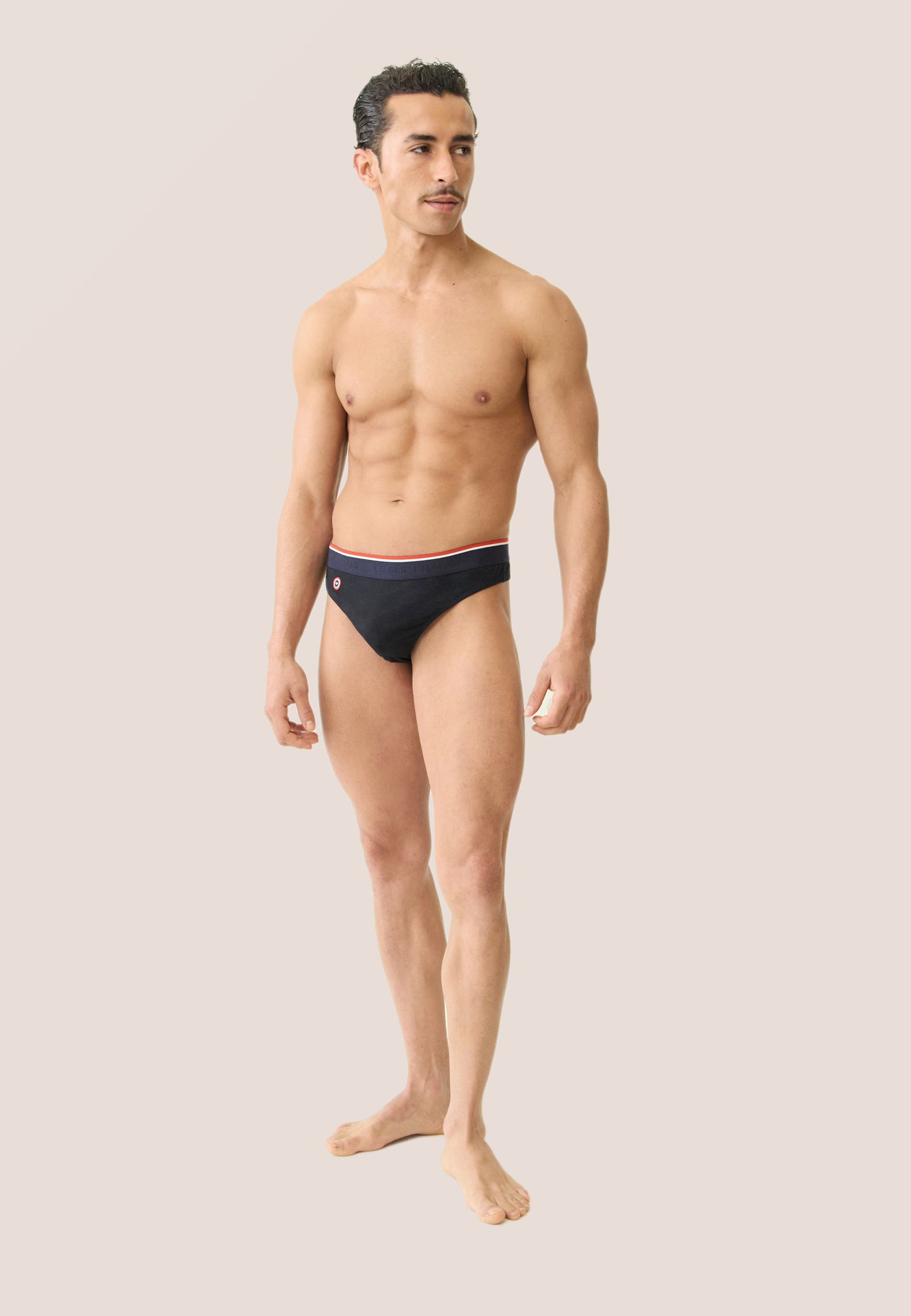 Le Slip Français String En Coton Loïc Noir