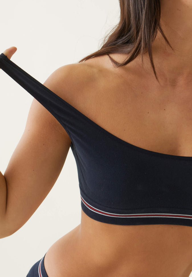 Le Slip Français Pack Culotte Brassière En Coton Sans Couture Pack Cathy Anaïs Marine