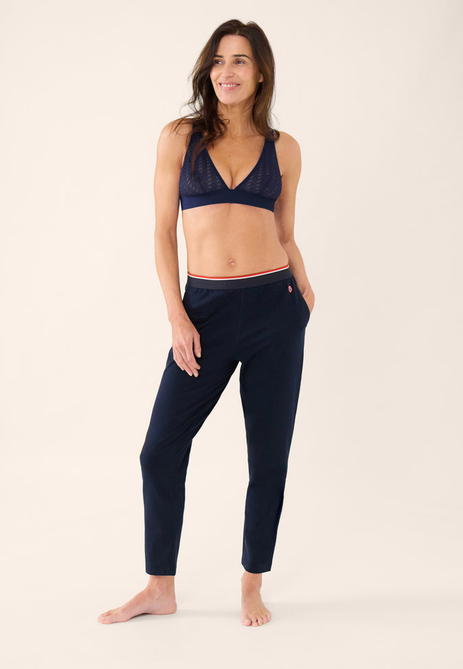 le slip français Pantalon de pyjama en coton Chouchou Marine