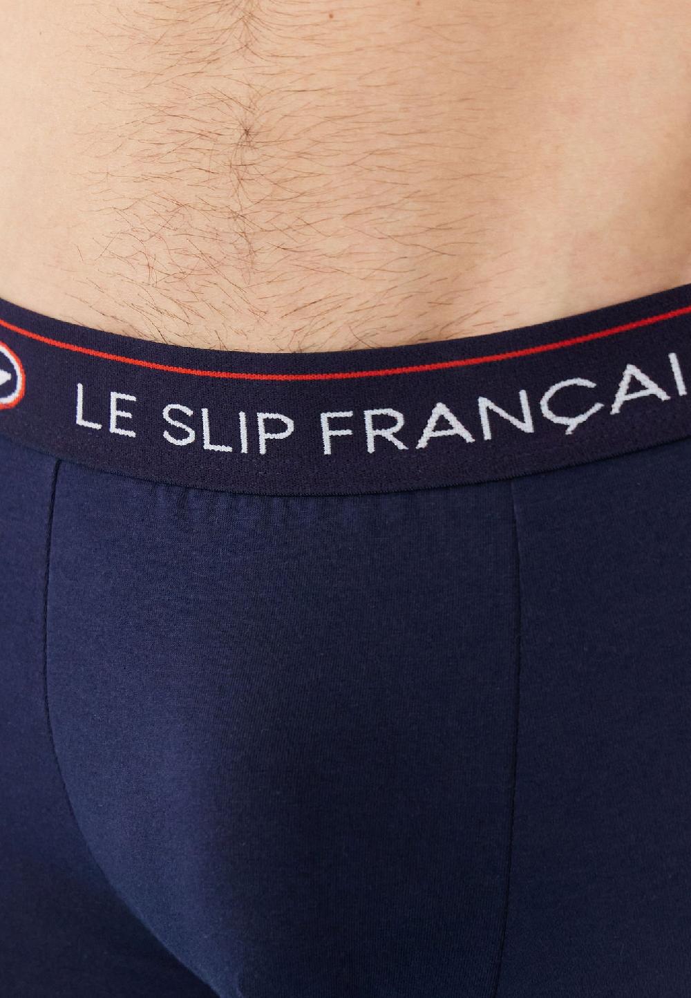 Le Slip Français Quatro De Boxers En Coton Pack Quatro Boxers Marius Marinière Redoutable Marine Rouge Blanc