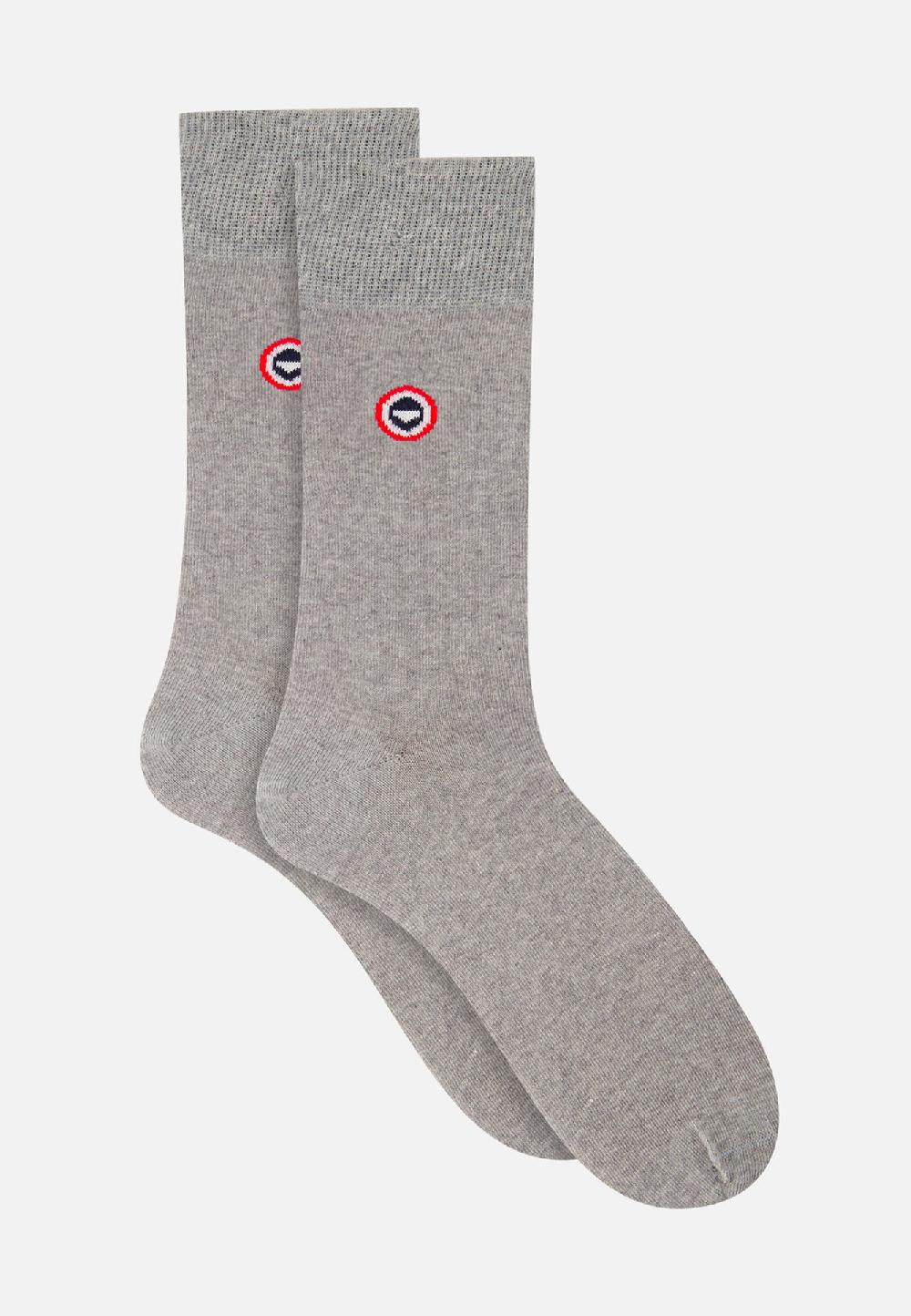 Le Slip Français Semainier De Chaussettes Mi-hautes Pack Semainier Chaussettes Lucas Noir Gris Chiné Marinière Drapeau Marine