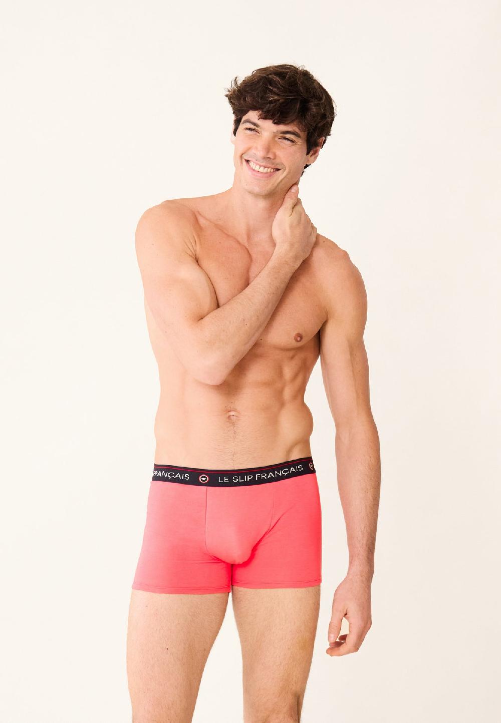 Le Slip Français Sept Boxers En Coton Pack Semainier Boxer Redoutable Neon Pink Marine Gris Chiné Blanc Mint Marius Little Jungle Viola Caviar Lagon