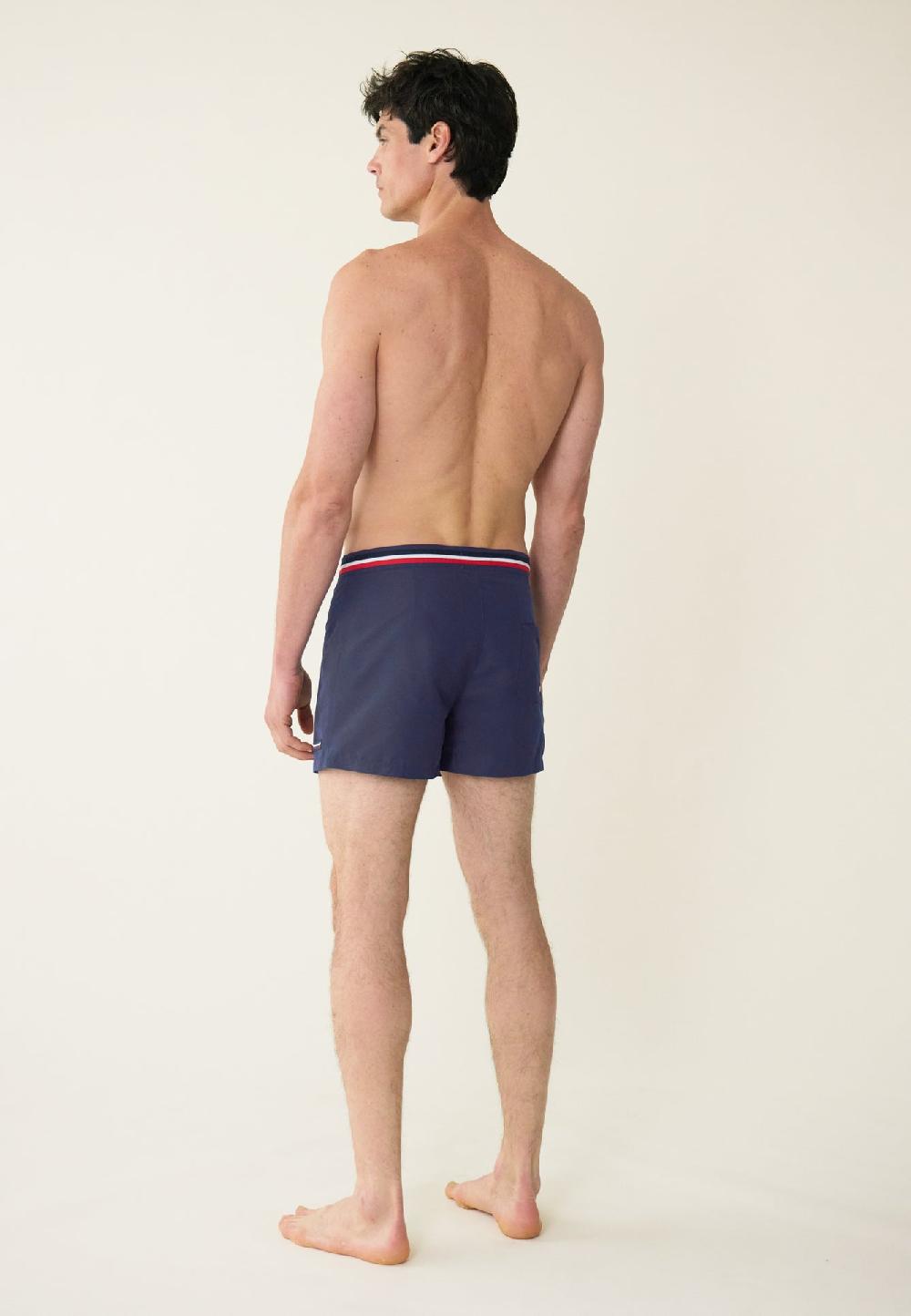 Le Slip Français Short De Bain Court Recyclé Cap Dark Blue