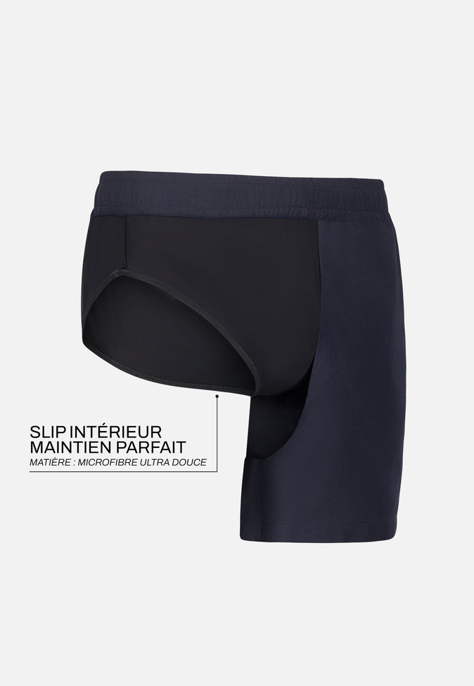Le Slip Français Short De Bain Court Recyclé Cap Dark Blue