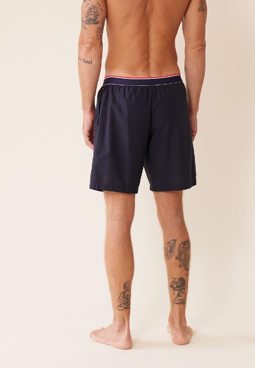 Le Slip Français Short De Pyjama En Coton Orlando Marine