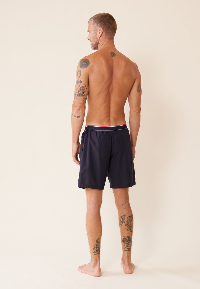 Le Slip Français Short De Pyjama En Coton Orlando Marine