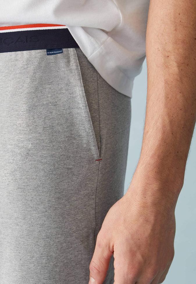 Le Slip Français Short De Pyjama En Coton Zouzou Gris Chiné