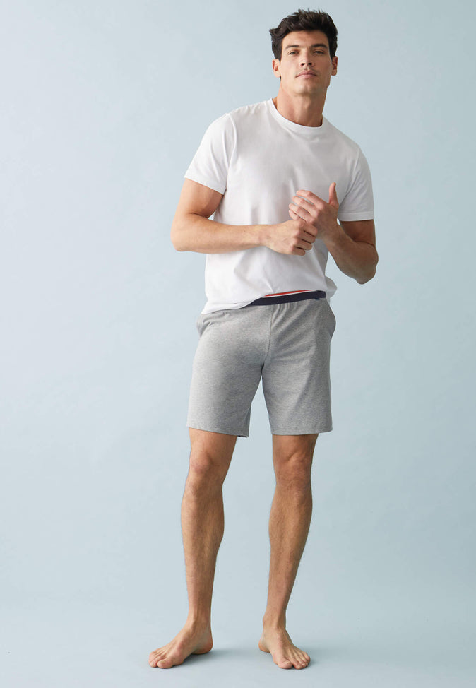le slip français Short de pyjama en coton Zouzou Gris Chiné