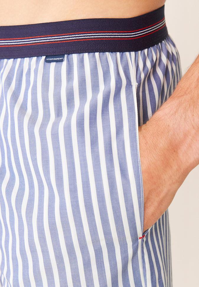 Le Slip Français Short De Pyjama Orlando Sens Bleu Gris