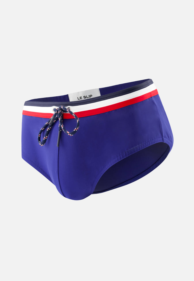 le slip français Slip de bain en polyamide Amiral Indigo