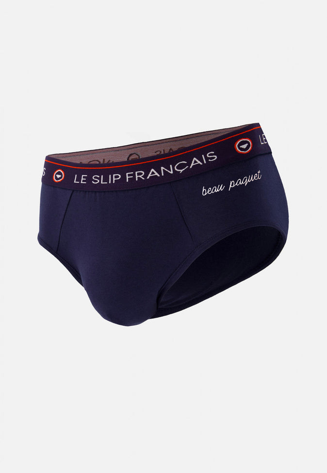 le slip français Slip en coton Intrepide Marine Beau Paquet le slip français Slip en coton Intrepide Marine Beau Paquet
