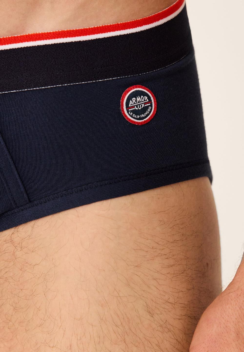 Le Slip Français Slip En Coton LSF X Armor Lux Ile Vierge Marine