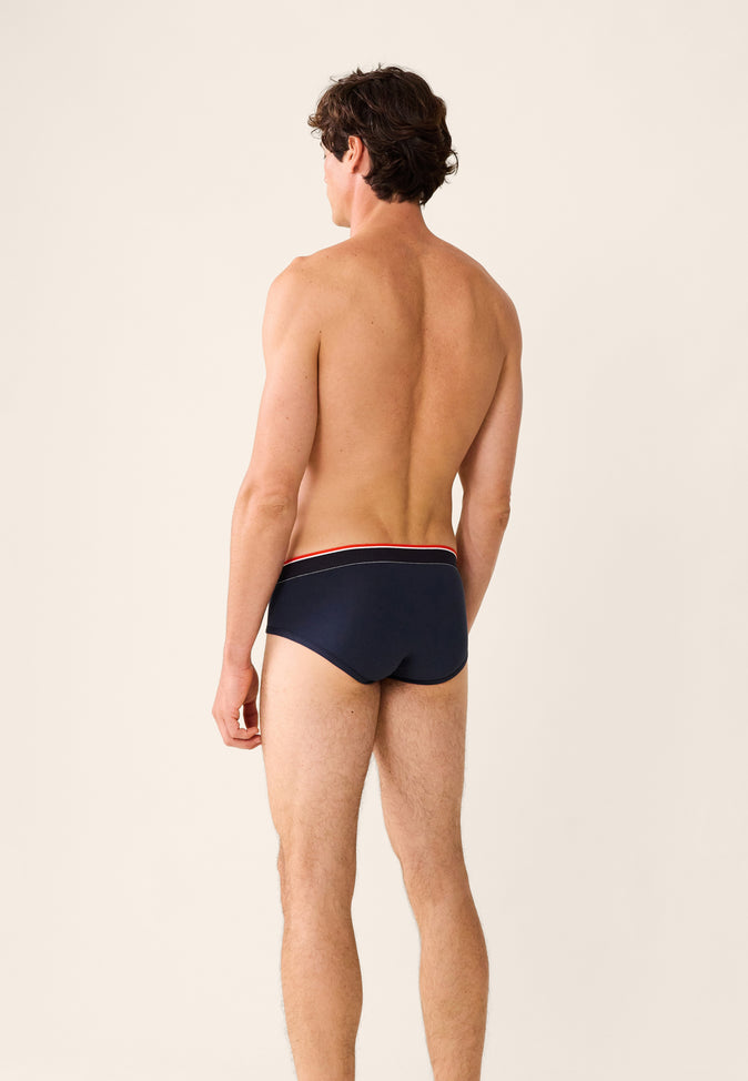 Le Slip Français Slip En Coton LSF X Armor Lux Ile Vierge Marine