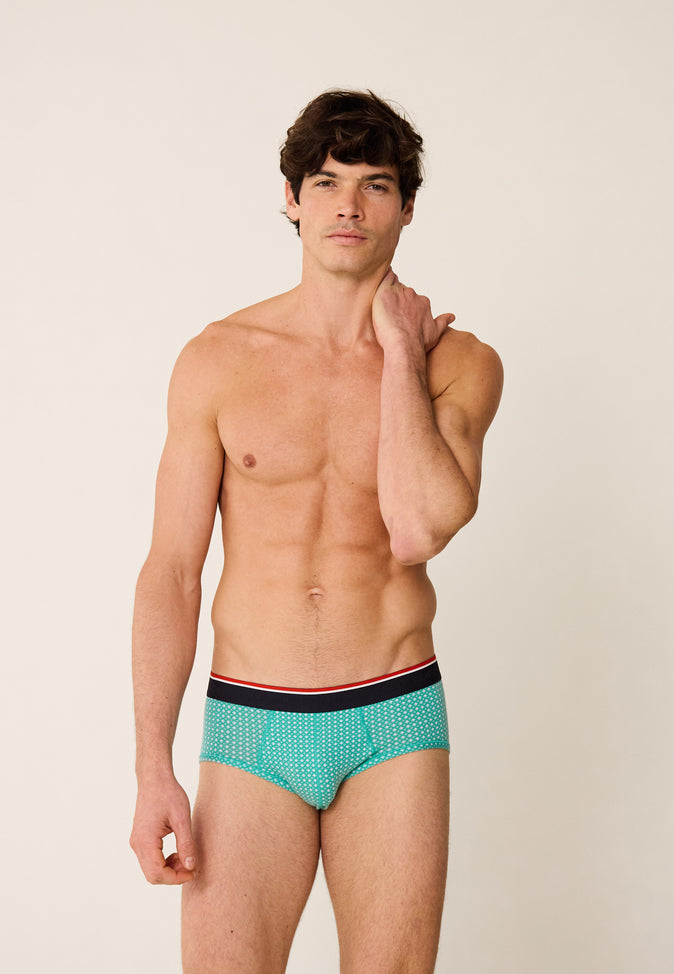 Le Slip Français Slip En Coton Terrible Caviar Lagon