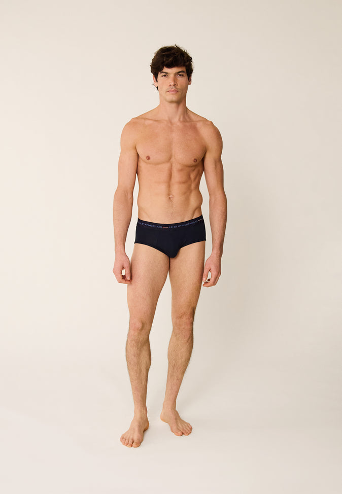 Le Slip Français Slip En Viscose Audacieux - Marine LSF