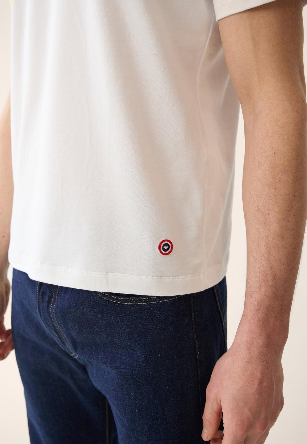 Le Slip Français T-shirt Manches Courtes En Coton Formidable Blanc
