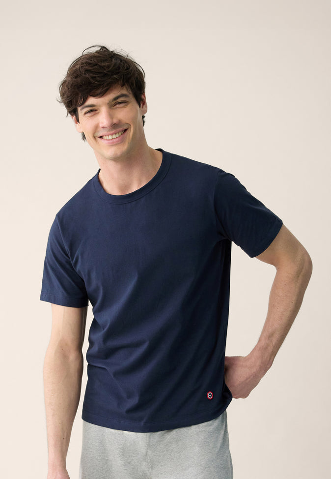 Le Slip Français T-shirt Manches Courtes En Coton Formidable Marine
