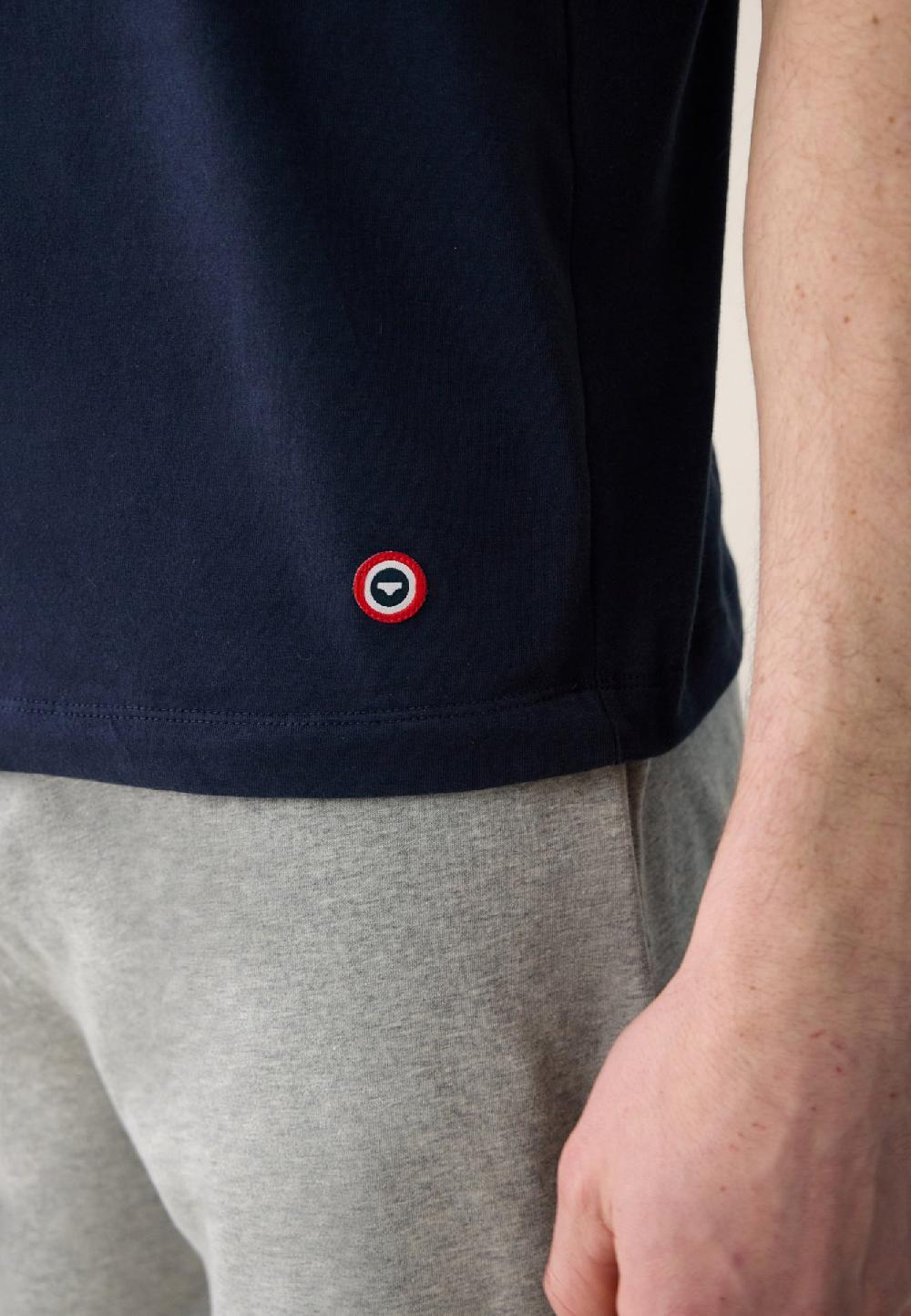 Le Slip Français T-shirt Manches Courtes En Coton Formidable Marine