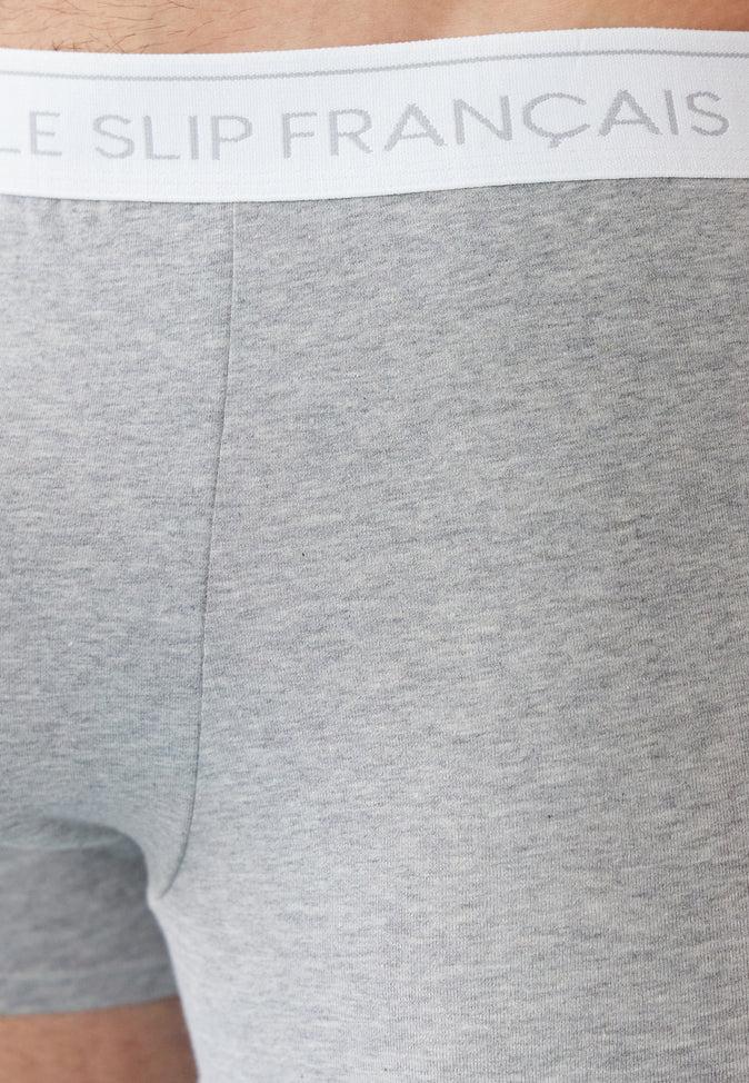 Le Slip Français Trio De Boxers En Coton Pack Boxer Redoutable Noir Blanc Gris
