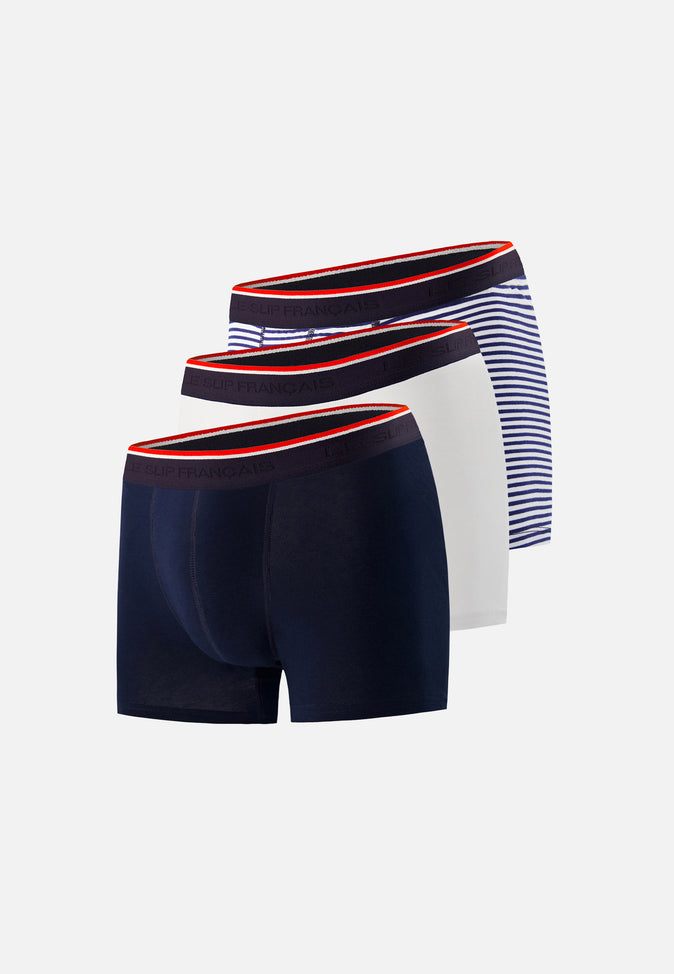 le slip français Trio de boxers en coton Pack Boxers Marius Trio