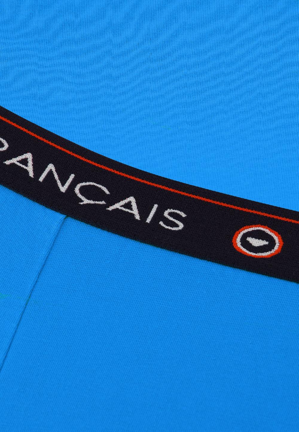 Le Slip Français Trio De Boxers En Coton Pack Trio Boxer Redoutable Blanc Bleu Fluo Marius Gavotte Bleu Fluo