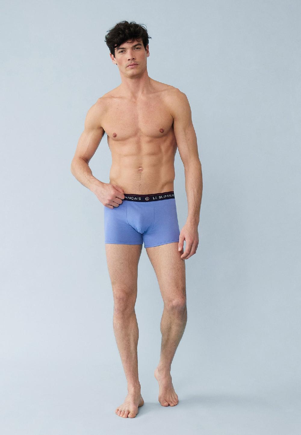 Le Slip Français Trio De Boxers En Coton Pack Trio Boxer Redoutable Marine Noir Bleu Jean