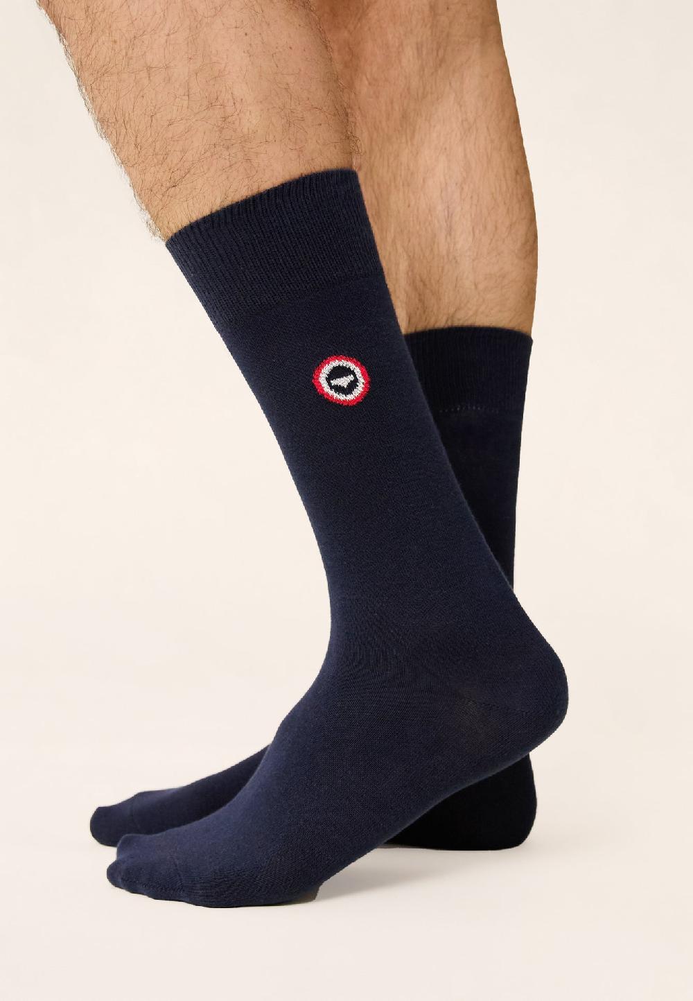 Le Slip Français Trio De Chaussettes Mi-hautes Pack Lucas Marine Purple Bloc Eblouissant