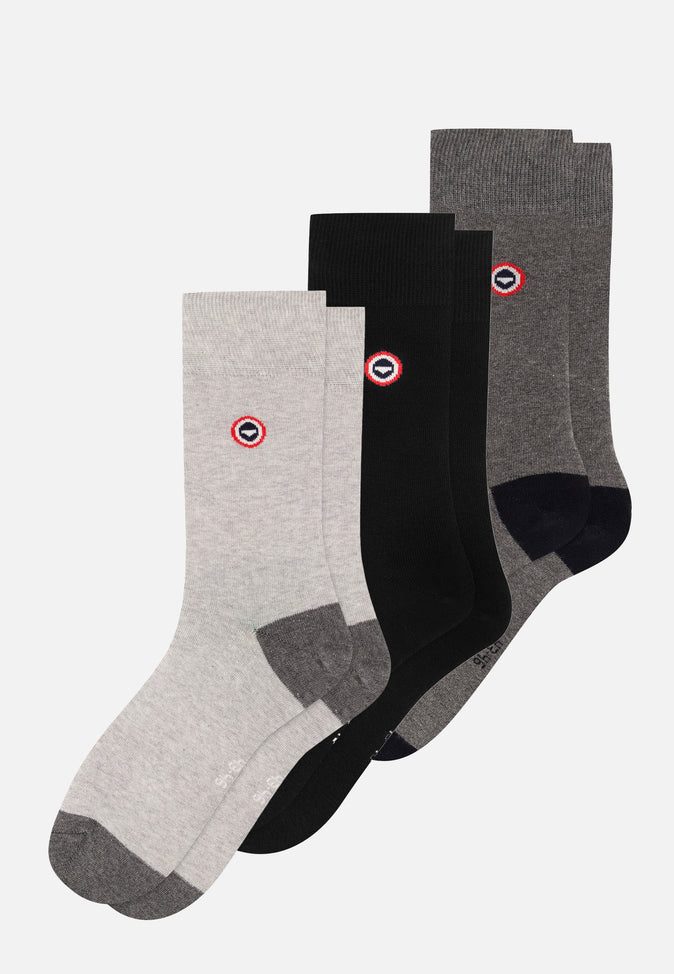 le slip français Trio de chaussettes mi-hautes Pack Trio Chaussettes Robuste Gris Noir