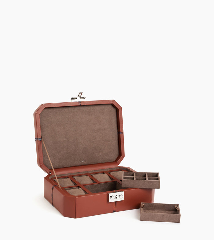 Le Tanneur Coffret 6 Montres Et Boutons De Manchettes En Cuir