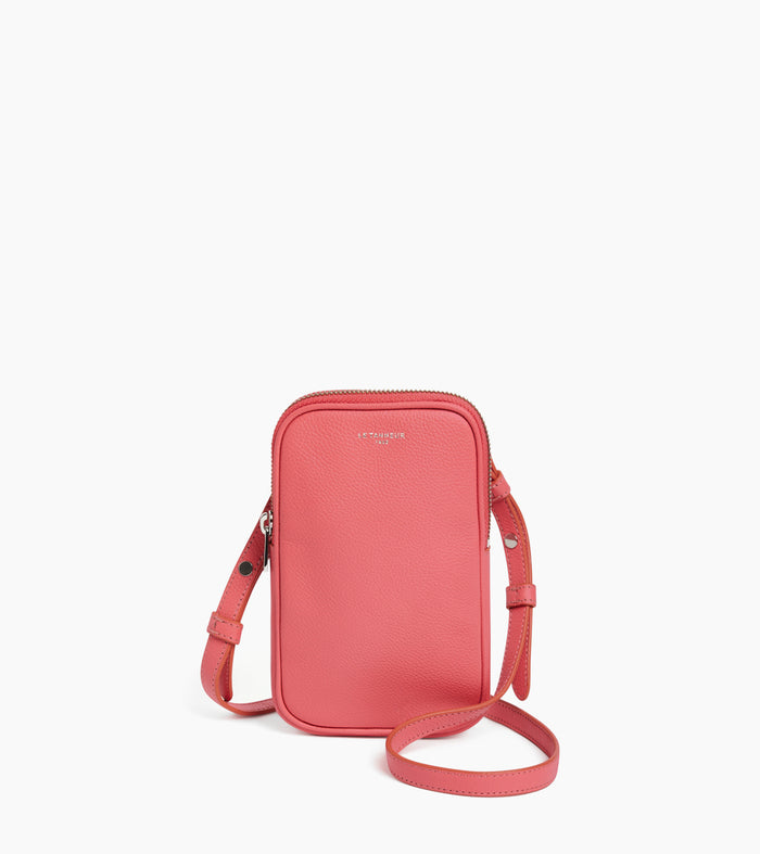 le tanneur etui téléphone en cuir grainé