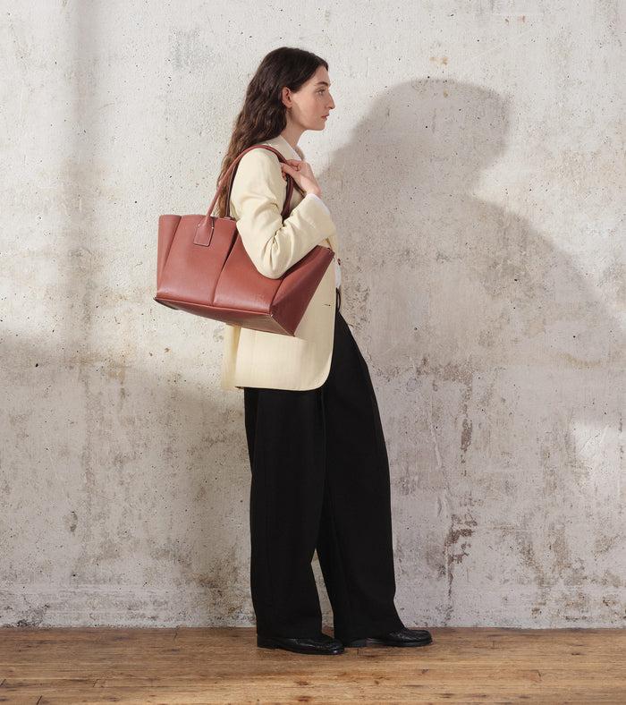 Le Tanneur Grand Sac Cabas En Cuir Grainé