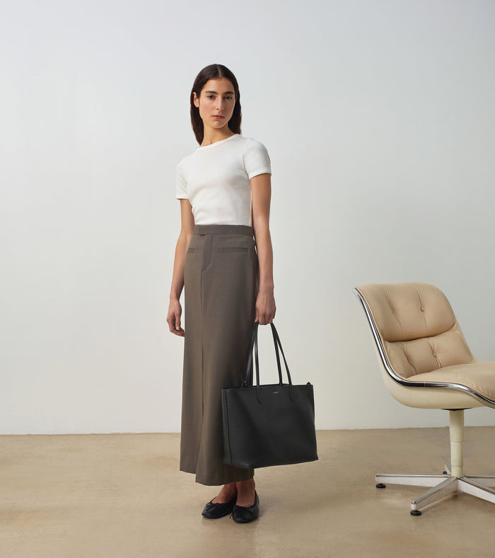 Le Tanneur Grand Sac Cabas En Cuir Grainé