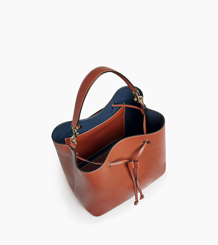 Le Tanneur Grand Sac Seau En Cuir Grainé