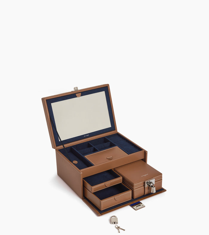 le tanneur grande boite à bijoux en cuir