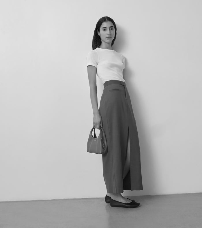 Le Tanneur Mini Sac à Main En Cuir Grainé