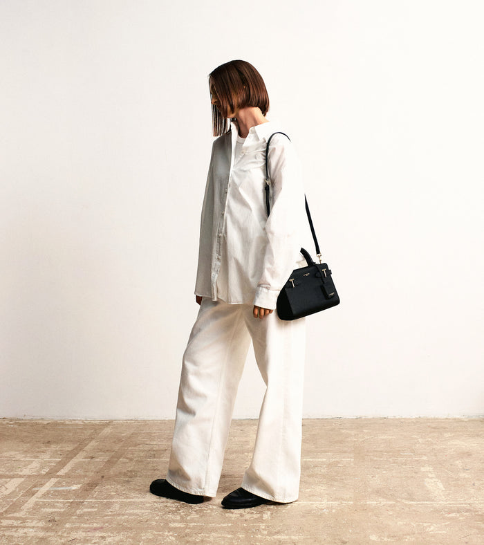 Le Tanneur Petit Sac à Main En Cuir Signature T