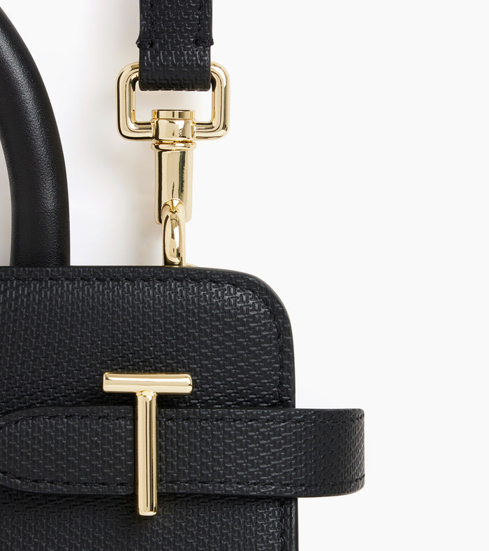 Le Tanneur Petit Sac à Main En Cuir Signature T
