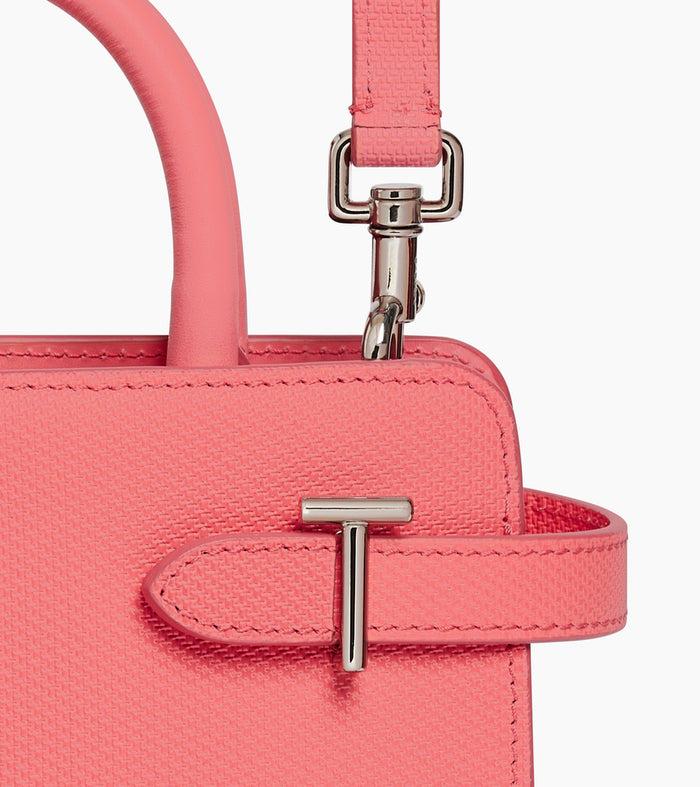 Le Tanneur Petit Sac à Main En Cuir Signature T