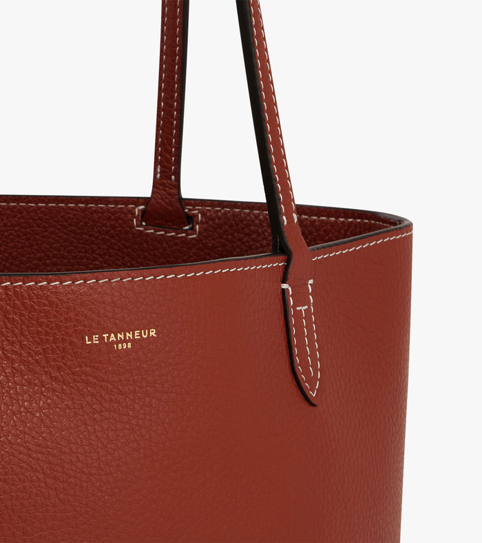 Le Tanneur Petit Sac Cabas En Cuir Grainé