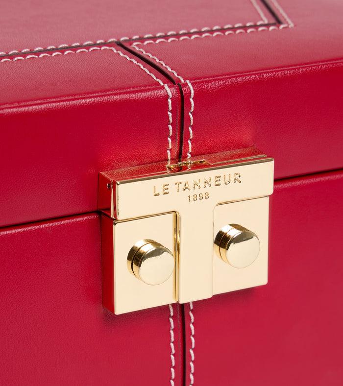 Le Tanneur Petite Boite à Bijoux Fermoir T En Cuir