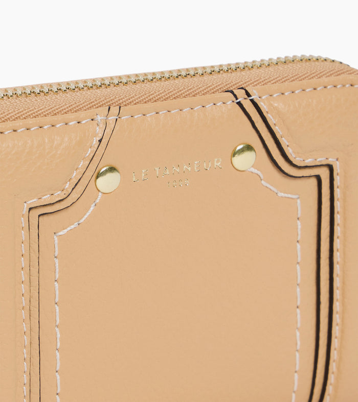 Le Tanneur Porte Cartes Zippé En Cuir Grainé