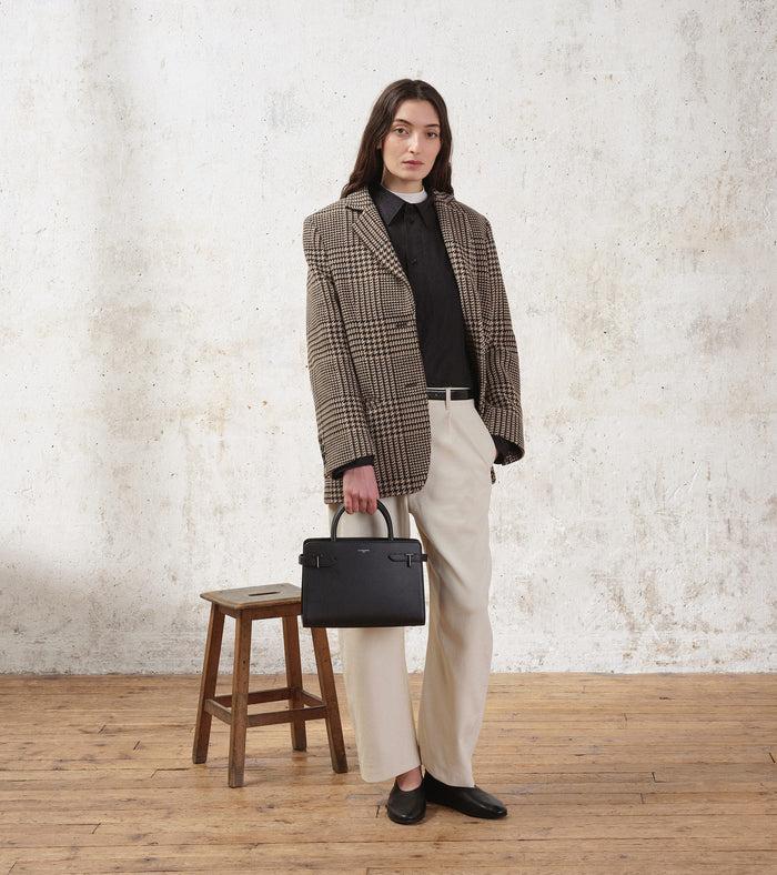 Le Tanneur Sac à Main Moyen Modèle En Cuir Grainé