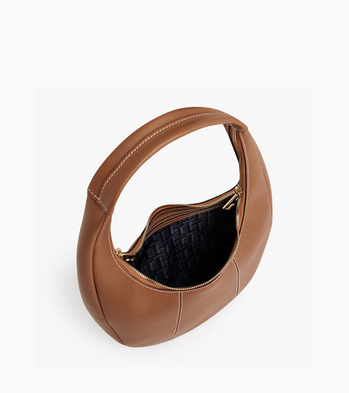 Le Tanneur Sac Hobo Moyen Modèle En Cuir Grainé