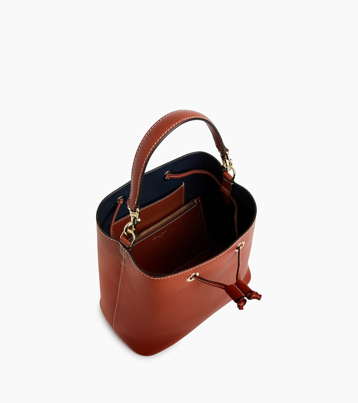 Le Tanneur Sac Seau En Cuir Grainé