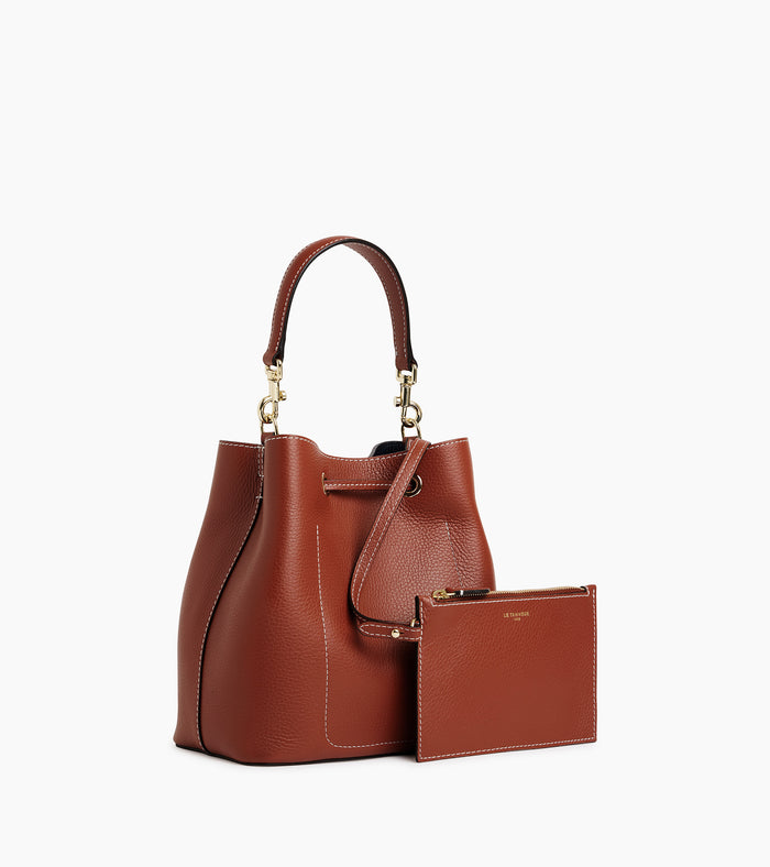 Le Tanneur Sac Seau En Cuir Grainé